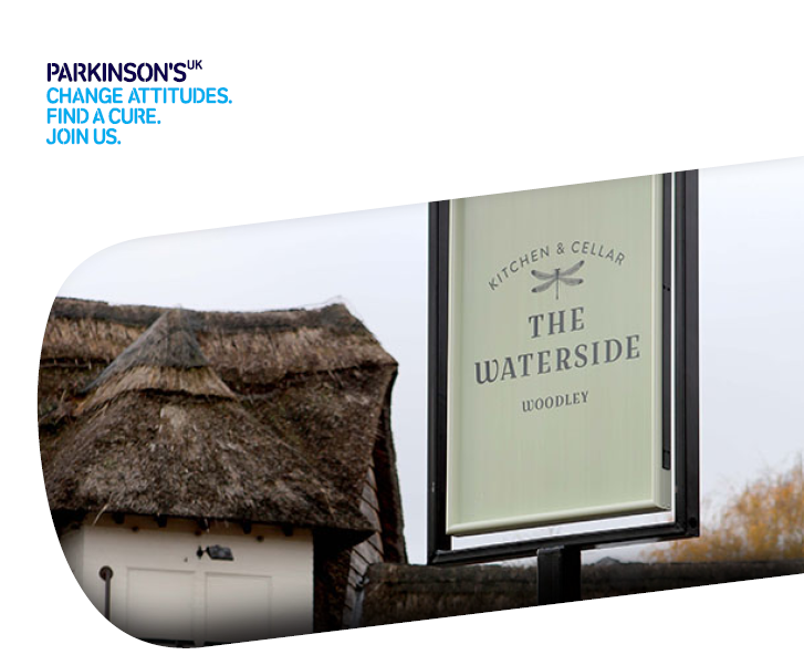 A picture of the Waterside pub sign